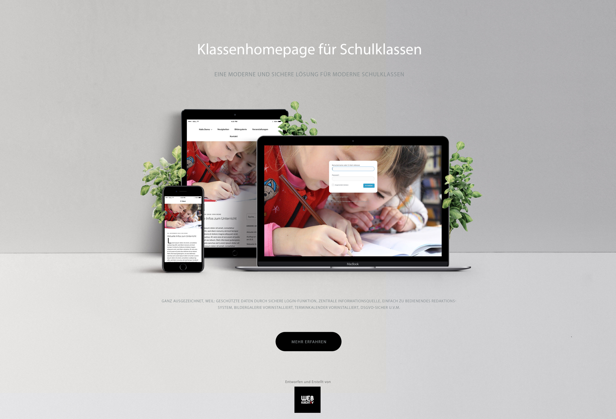 Klassenhomepage - Showcase - Web-Kreativ WordPress Webdesignmanufaktur